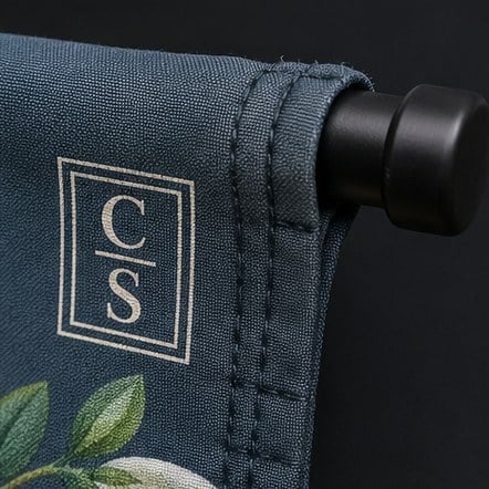 Branded garden flags with logo