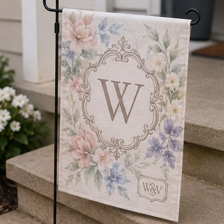 Welcome & Family Name Garden Flags